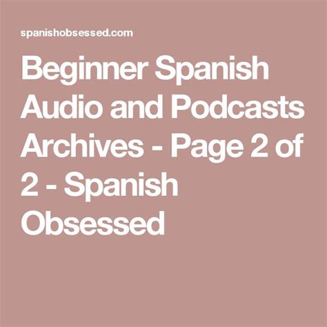 obsessed traducción|free spanish audio for beginners.